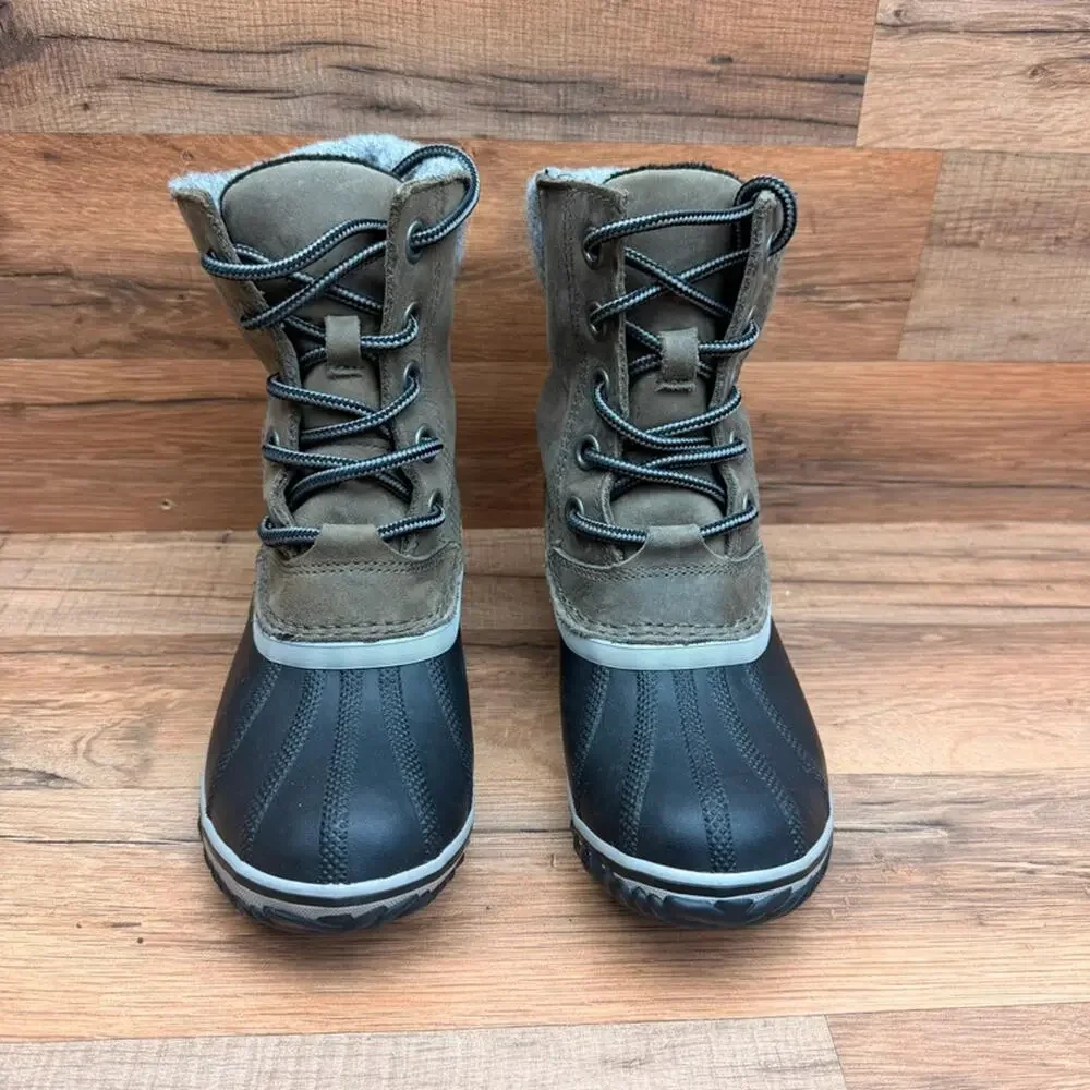Sorel Women's Size 6.5 Slimpack Lace II Waterproof Insulated Boot Gray/Black